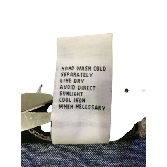 Stonebridge Denim Vest Womens XL Purse Print Western Button Front Used - Picture 12 of 16